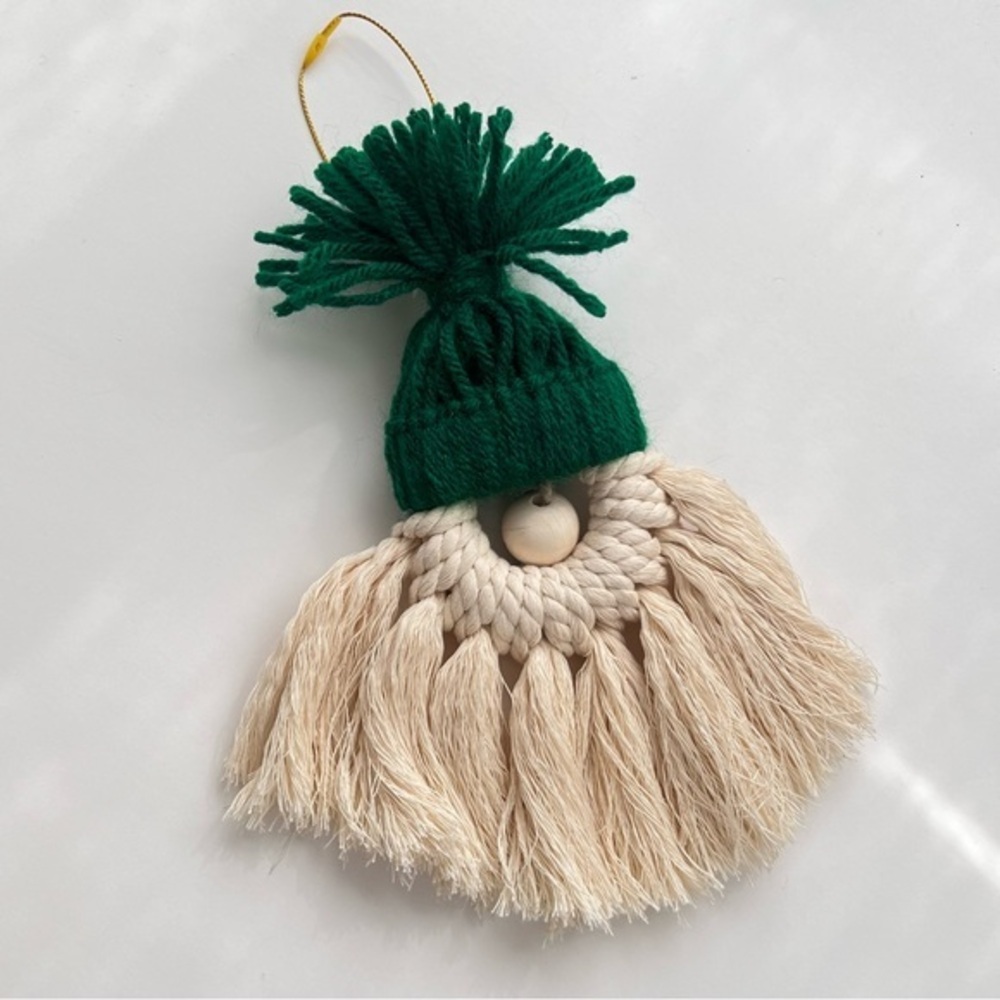 Macrame Gnome Tree Ornament